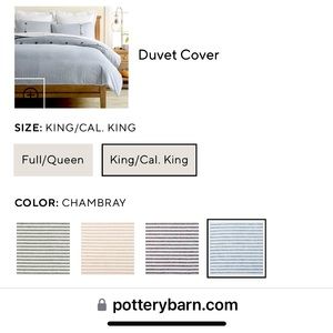 PB duvet cover. Used in guest room so barely used.included is two standard shams